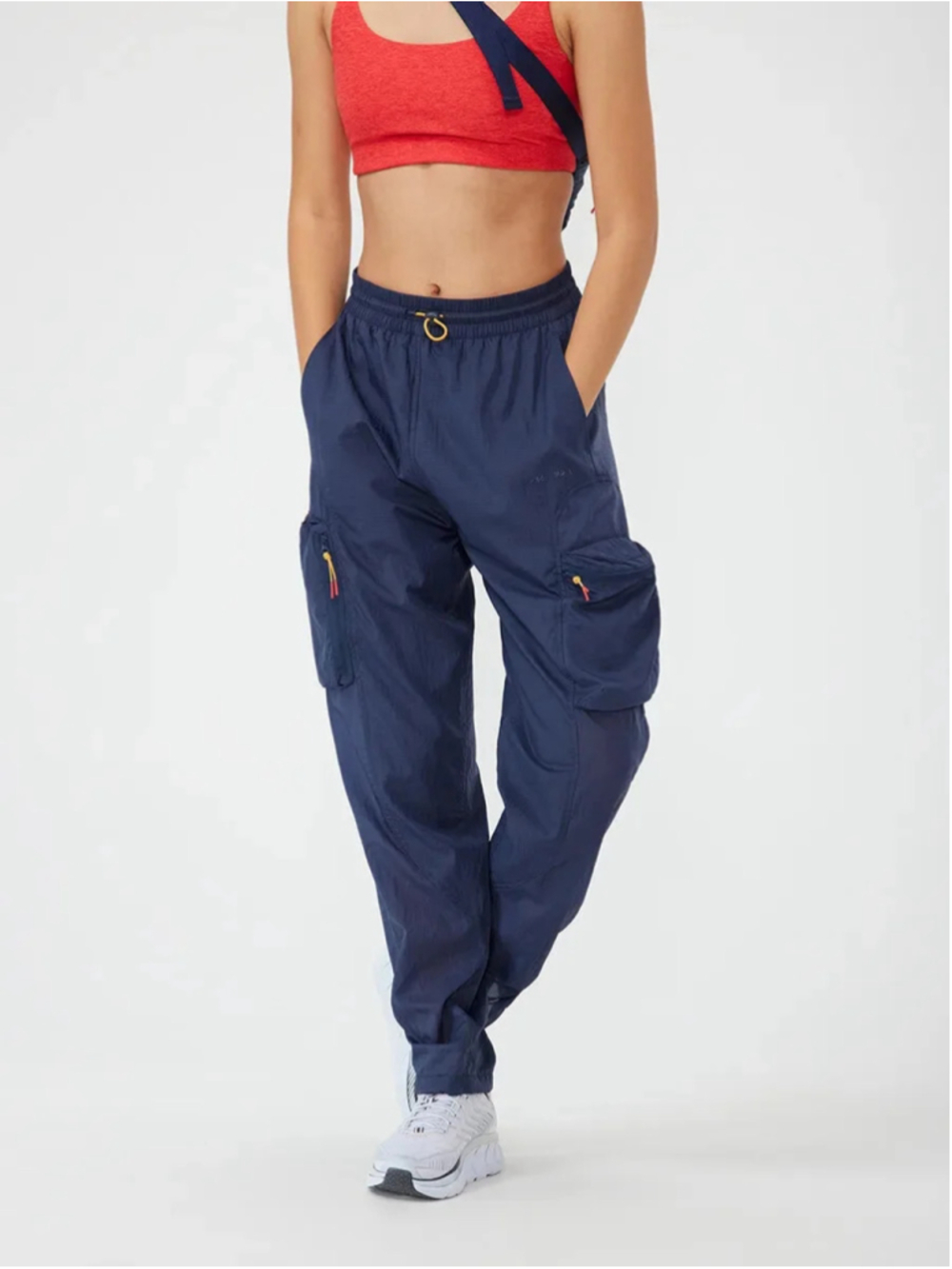 NWT Outdoor Voices Windbreaker Parachute Cargo Pants Dark Sky Navy M Women’s